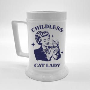 Childless Cat Lady Kamala 2024 Harris Feminist Women Rights Gift Beer Stein