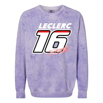 Cool Charles Leclerc 16 F1 Racing Colorblast Crewneck Sweatshirt