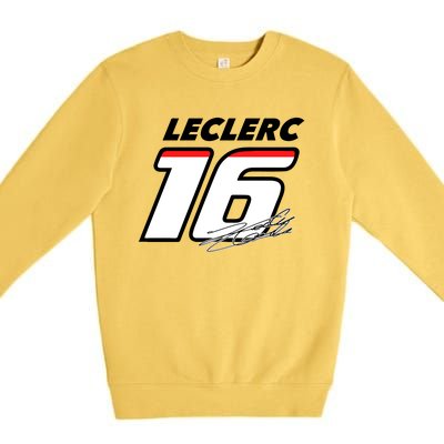 Cool Charles Leclerc 16 F1 Racing Premium Crewneck Sweatshirt