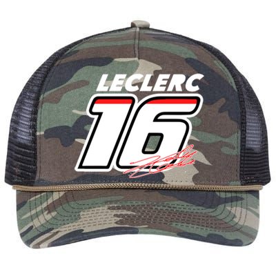 Cool Charles Leclerc 16 F1 Racing Retro Rope Trucker Hat Cap