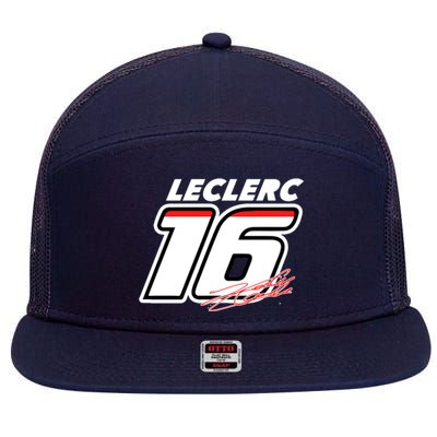 Cool Charles Leclerc 16 F1 Racing 7 Panel Mesh Trucker Snapback Hat