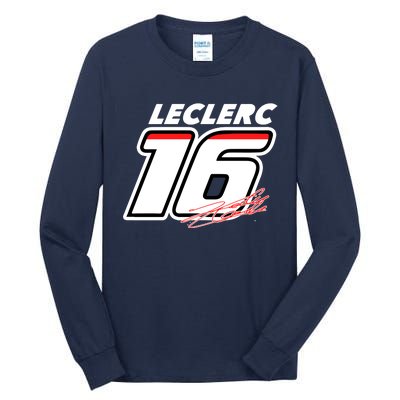 Cool Charles Leclerc 16 F1 Racing Tall Long Sleeve T-Shirt