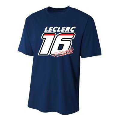 Cool Charles Leclerc 16 F1 Racing Performance Sprint T-Shirt