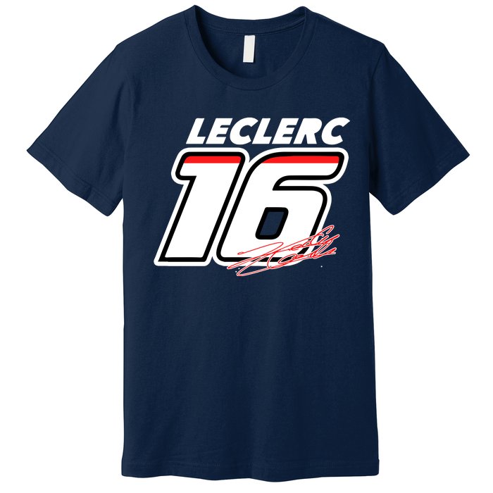 Cool Charles Leclerc 16 F1 Racing Premium T-Shirt