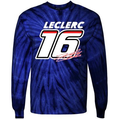 Cool Charles Leclerc 16 F1 Racing Tie-Dye Long Sleeve Shirt