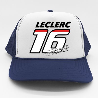 Cool Charles Leclerc 16 F1 Racing Trucker Hat