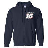 Cool Charles Leclerc 16 F1 Racing Full Zip Hoodie