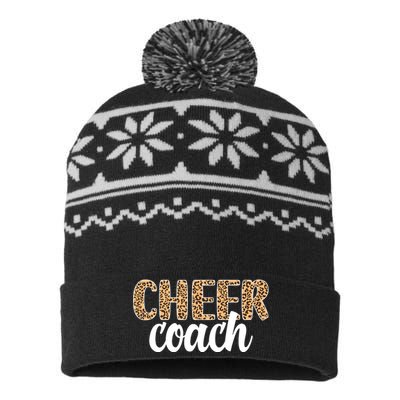 Cheer Coach Leopard Cheerleading Coach USA-Made Snowflake Beanie