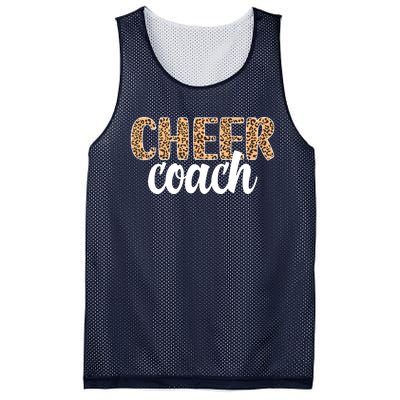 Cheer Coach Leopard Cheerleading Coach Mesh Reversible Basketball Jersey Tank