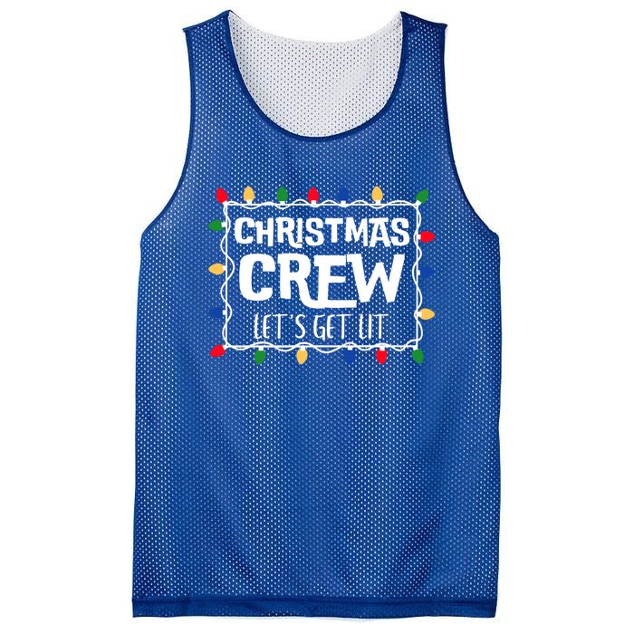 Christmas Crew LetS Get Lit Matching Family Christmas Meaningful Gift Mesh Reversible Basketball Jersey Tank