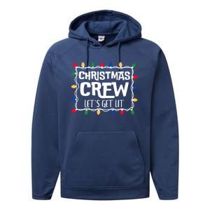 Christmas Crew LetS Get Lit Matching Family Christmas Meaningful Gift Performance Fleece Hoodie