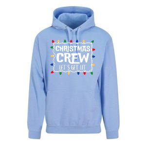 Christmas Crew LetS Get Lit Matching Family Christmas Meaningful Gift Unisex Surf Hoodie