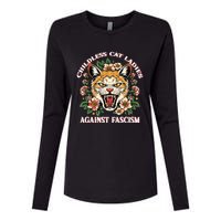 Childless Cat Ladies Against Fascism Womens Cotton Relaxed Long Sleeve T-Shirt