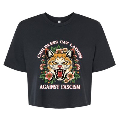 Childless Cat Ladies Against Fascism Bella+Canvas Jersey Crop Tee