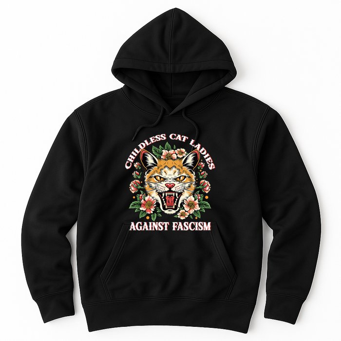 Childless Cat Ladies Against Fascism Hoodie