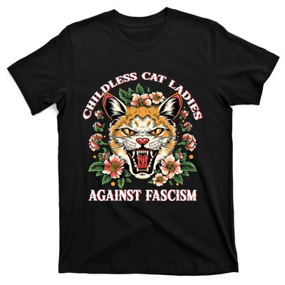 Childless Cat Ladies Against Fascism T-Shirt