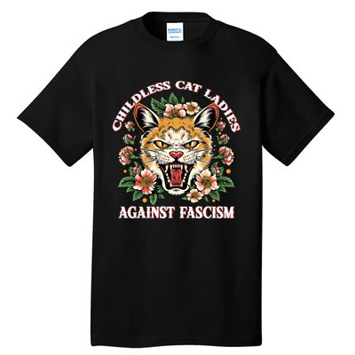 Childless Cat Ladies Against Fascism Tall T-Shirt