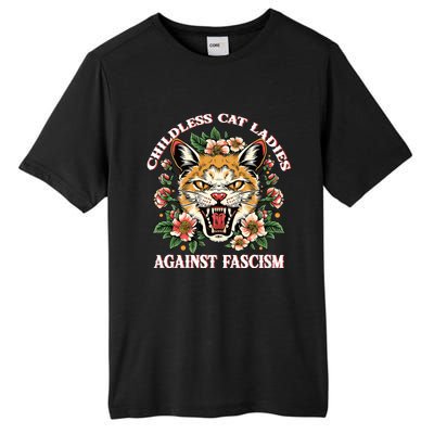 Childless Cat Ladies Against Fascism Tall Fusion ChromaSoft Performance T-Shirt