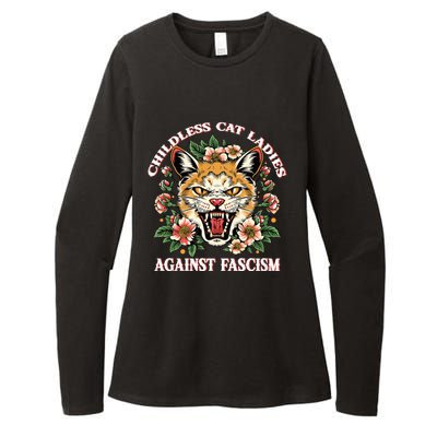 Childless Cat Ladies Against Fascism Womens CVC Long Sleeve Shirt