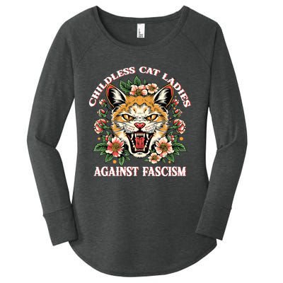 Childless Cat Ladies Against Fascism Women's Perfect Tri Tunic Long Sleeve Shirt