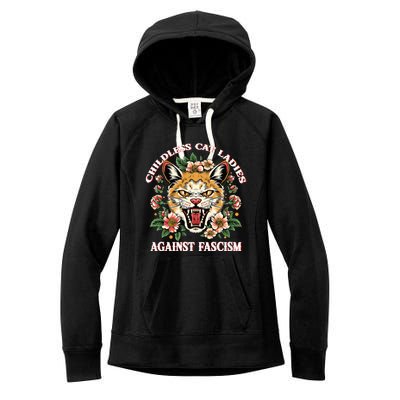 Childless Cat Ladies Against Fascism Women's Fleece Hoodie