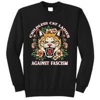 Childless Cat Ladies Against Fascism Tall Sweatshirt