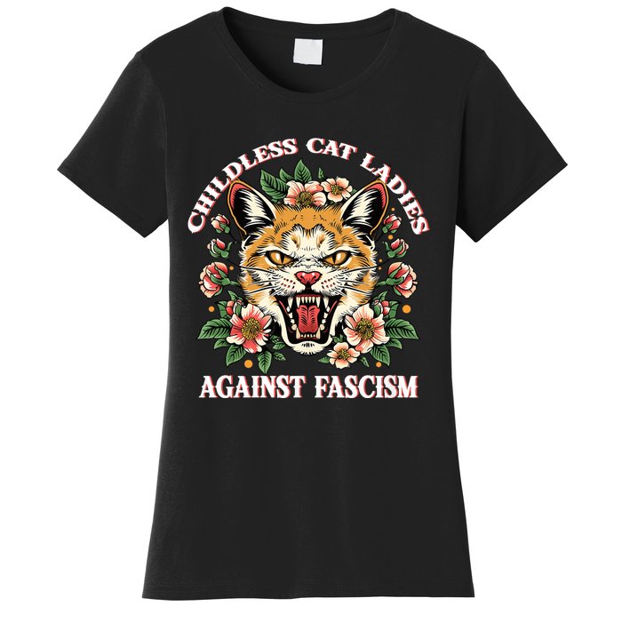 Childless Cat Ladies Against Fascism Women's T-Shirt