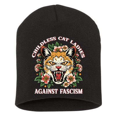 Childless Cat Ladies Against Fascism Short Acrylic Beanie