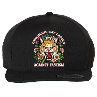 Childless Cat Ladies Against Fascism Wool Snapback Cap