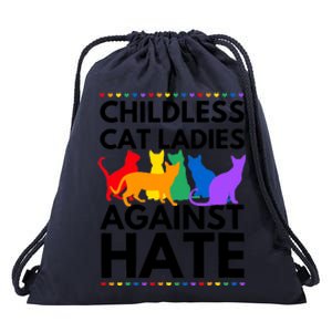 Childless Cat Ladies Against Hate Vote For Kamala Harris Drawstring Bag