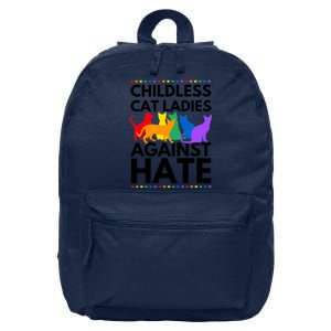 Childless Cat Ladies Against Hate Vote For Kamala Harris 16 in Basic Backpack