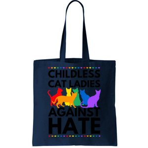 Childless Cat Ladies Against Hate Vote For Kamala Harris Tote Bag