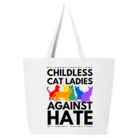 Childless Cat Ladies Against Hate Vote For Kamala Harris 25L Jumbo Tote