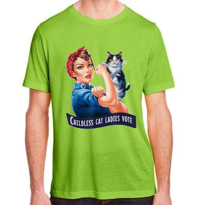 Childless Cat Ladies Vote Rosie The Riveter Adult ChromaSoft Performance T-Shirt