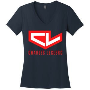 Cool Charles Leclerc 16 F1 Racing Women's V-Neck T-Shirt