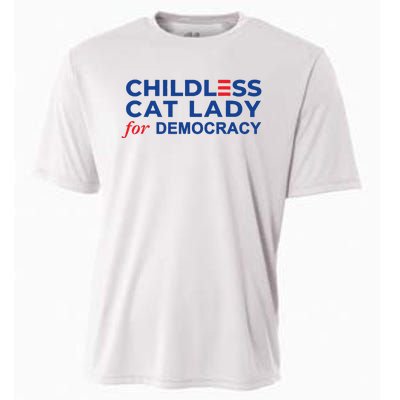 Childless Cat Lady For Democracy Voting Election 2024 Usa Cooling Performance Crew T-Shirt