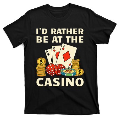 Cool Casino Lover Art For Women Casino Gambling Gambler T-Shirt