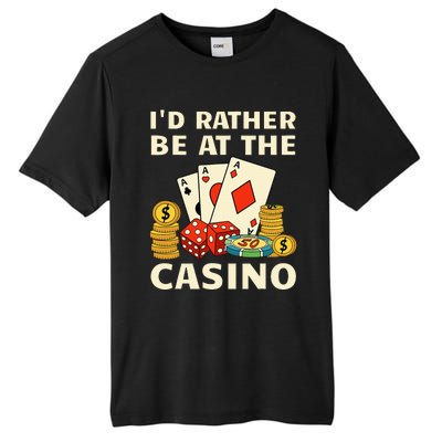 Cool Casino Lover Art For Women Casino Gambling Gambler Tall Fusion ChromaSoft Performance T-Shirt