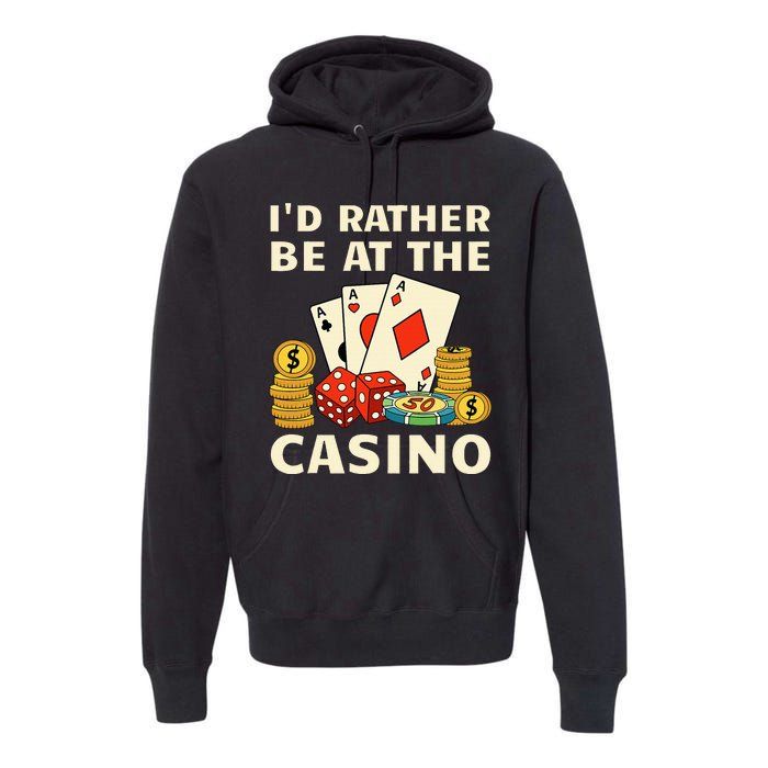 Cool Casino Lover Art For Women Casino Gambling Gambler Premium Hoodie