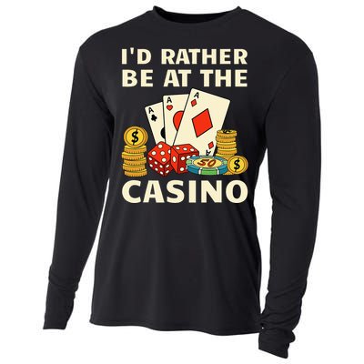 Cool Casino Lover Art For Women Casino Gambling Gambler Cooling Performance Long Sleeve Crew