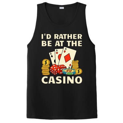 Cool Casino Lover Art For Women Casino Gambling Gambler PosiCharge Competitor Tank