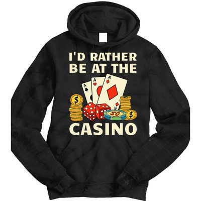 Cool Casino Lover Art For Women Casino Gambling Gambler Tie Dye Hoodie