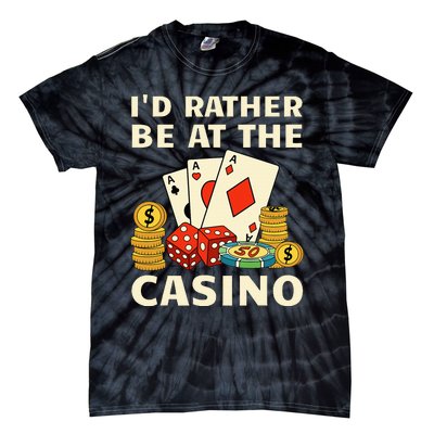 Cool Casino Lover Art For Women Casino Gambling Gambler Tie-Dye T-Shirt