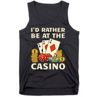 Cool Casino Lover Art For Women Casino Gambling Gambler Tank Top