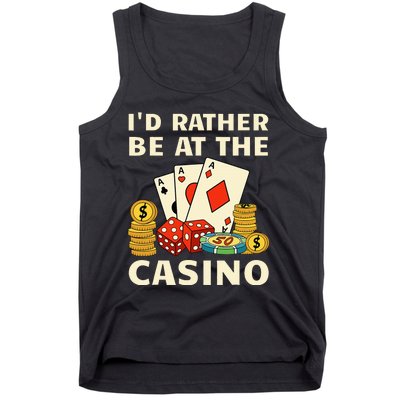 Cool Casino Lover Art For Women Casino Gambling Gambler Tank Top