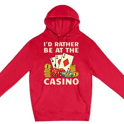 Cool Casino Lover Art For Women Casino Gambling Gambler Premium Pullover Hoodie