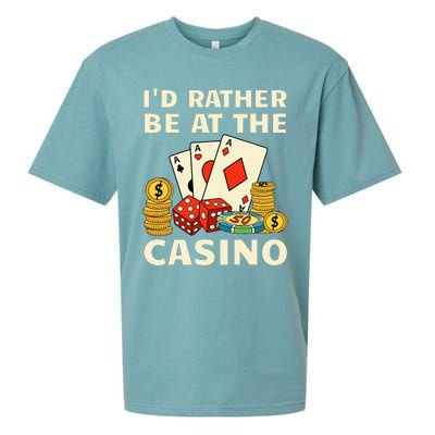 Cool Casino Lover Art For Women Casino Gambling Gambler Sueded Cloud Jersey T-Shirt