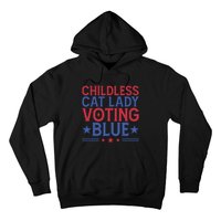 Childless Cat Lady Voting Blue Graphic Hoodie