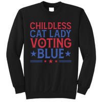 Childless Cat Lady Voting Blue Graphic Sweatshirt