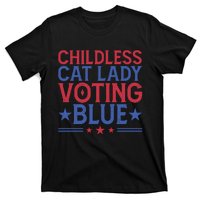 Childless Cat Lady Voting Blue Graphic T-Shirt